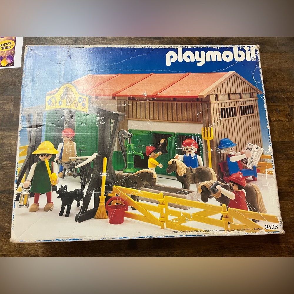 Playmobil 3436 Riding School Stable 1985 used